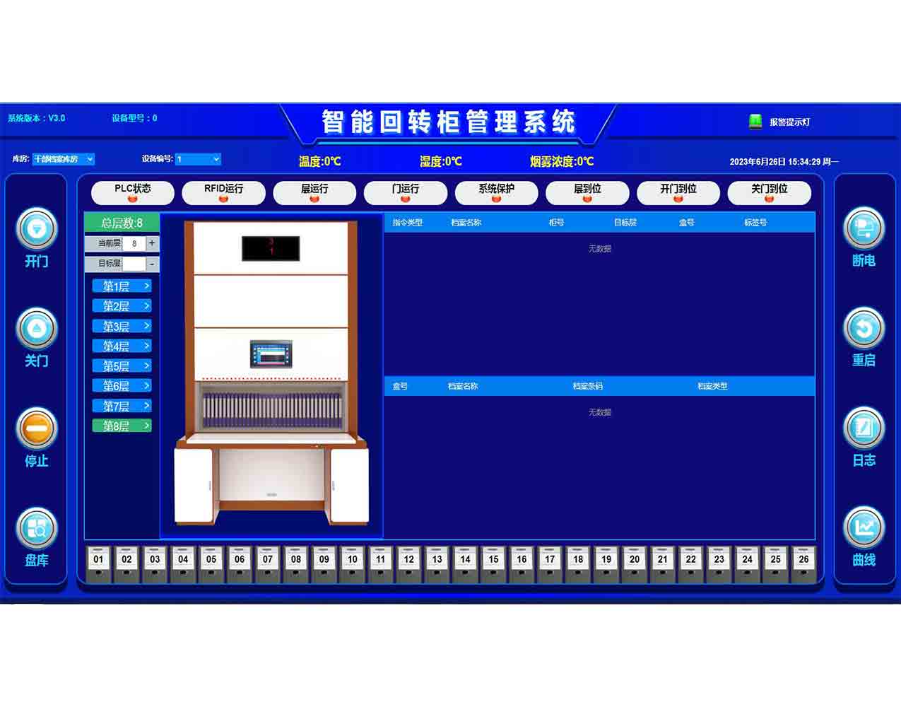 回轉(zhuǎn)柜控制系統(tǒng)界面